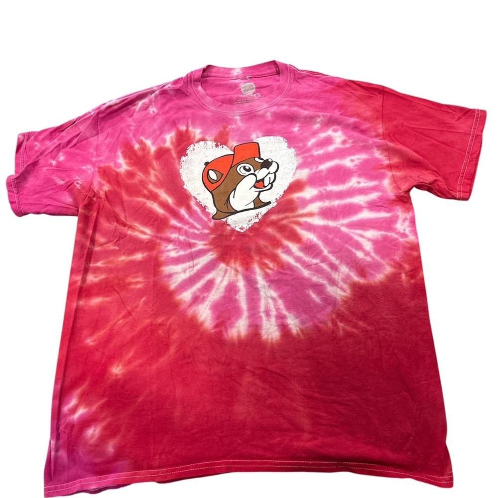 Tie-Dye Pink Heart Logo Short Sleeve Tee